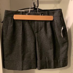 Lined gray wool shorts size 0